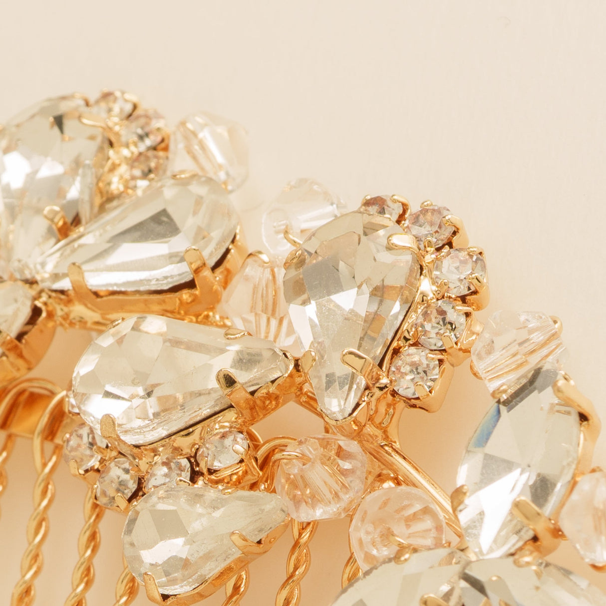Lucinda Crystal Wedding Hair Comb / Gold