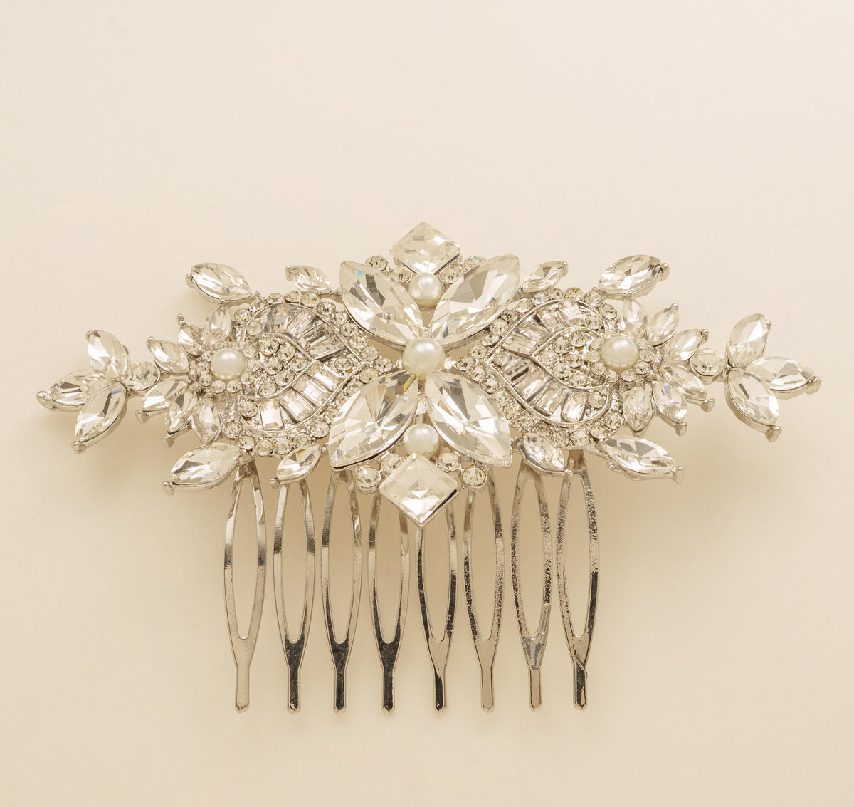 Gatsby Vintage Inspired Wedding Hair Comb / Silver
