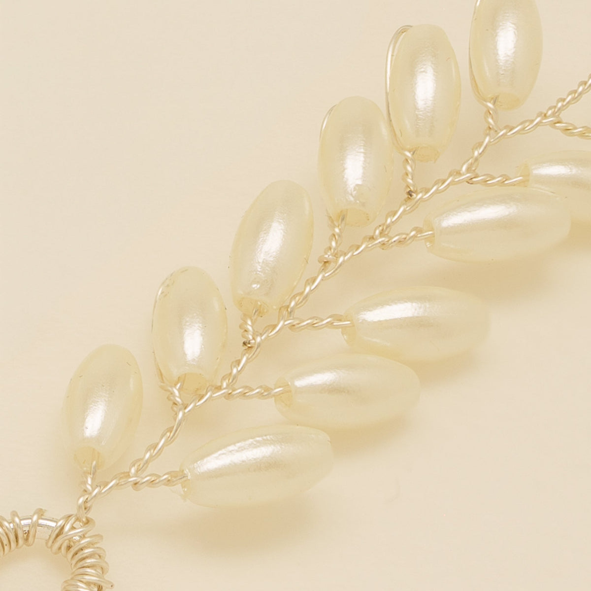 Pampas Style Pearl Sprigs Wedding Hair Pins / Silver