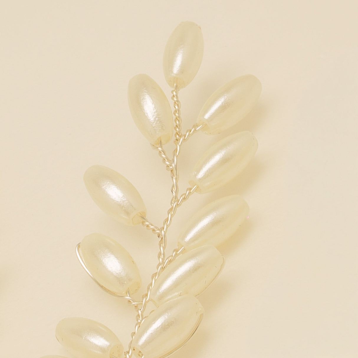 Pampas Style Pearl Sprigs Wedding Hair Pins / Silver