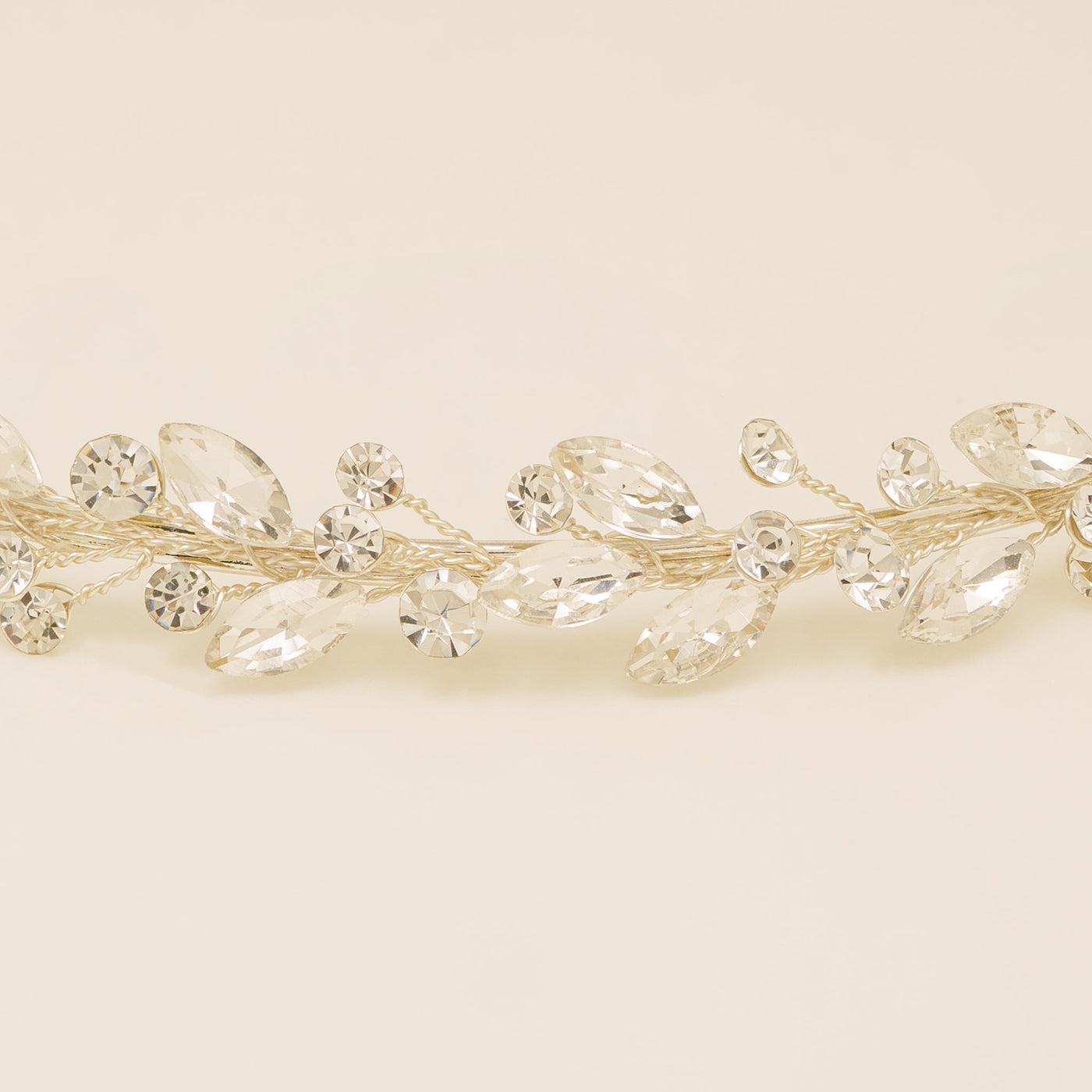 Evie Crystal Bridal Headband in Silver photo 2