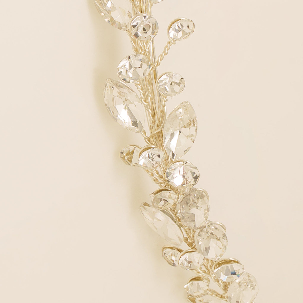 Evie Crystal Bridal Headband in Silver photo 4