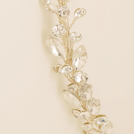 Evie Crystal Bridal Headband in Silver photo 4