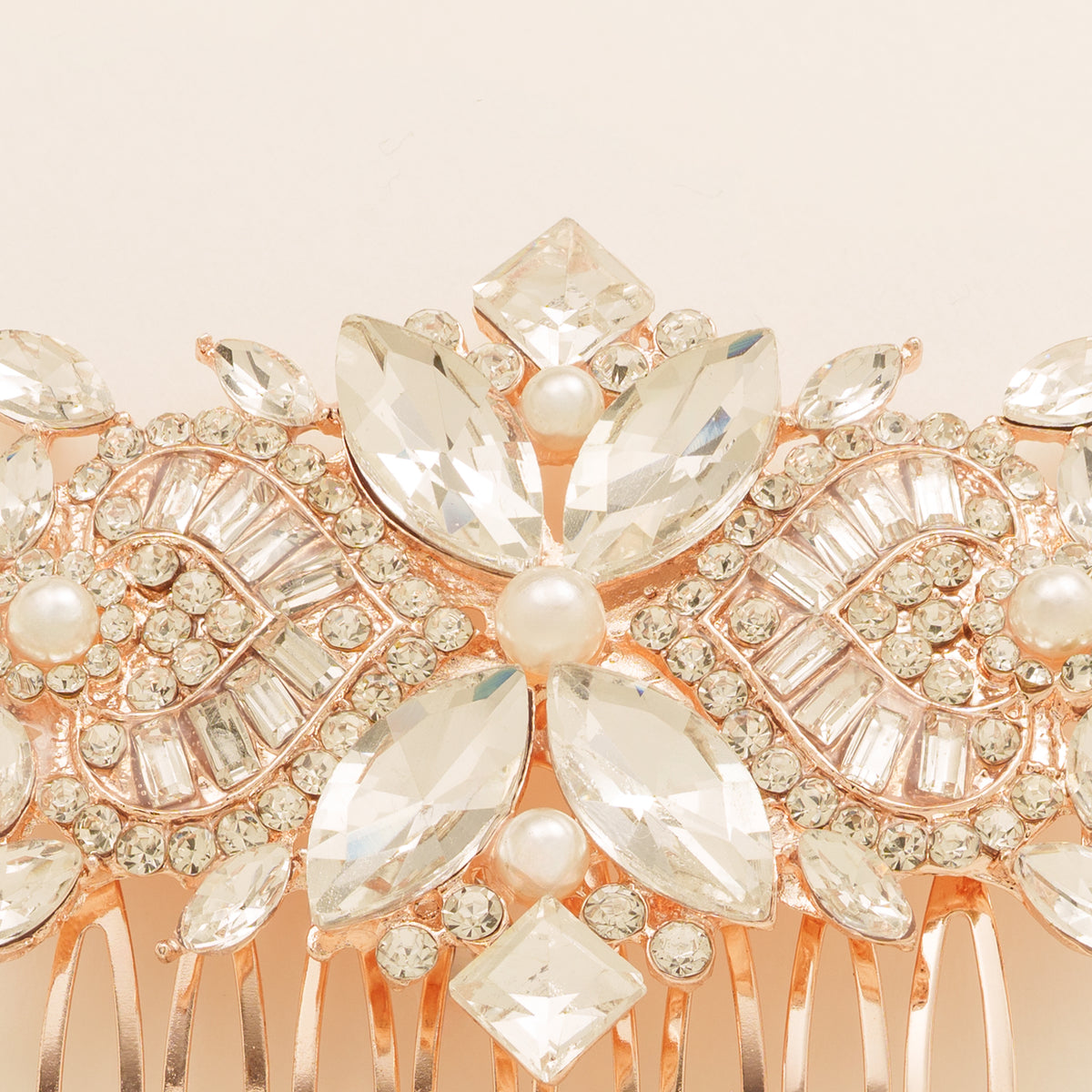 Gatsby Vintage Inspired Wedding Hair Comb / Rose Gold