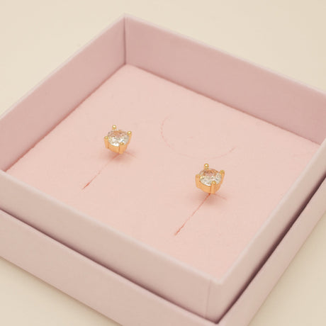 Annie Crystal Wedding Earrings / Gold
