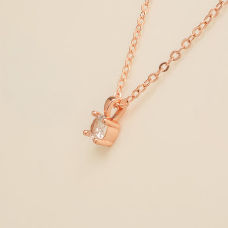 Annie Crystal Wedding Necklace / Rose Gold