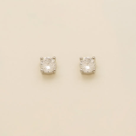 Annie Crystal Wedding Earrings / Silver