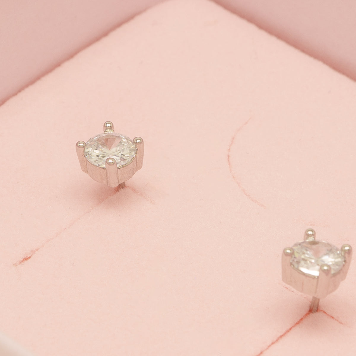 Annie Crystal Wedding Earrings / Silver