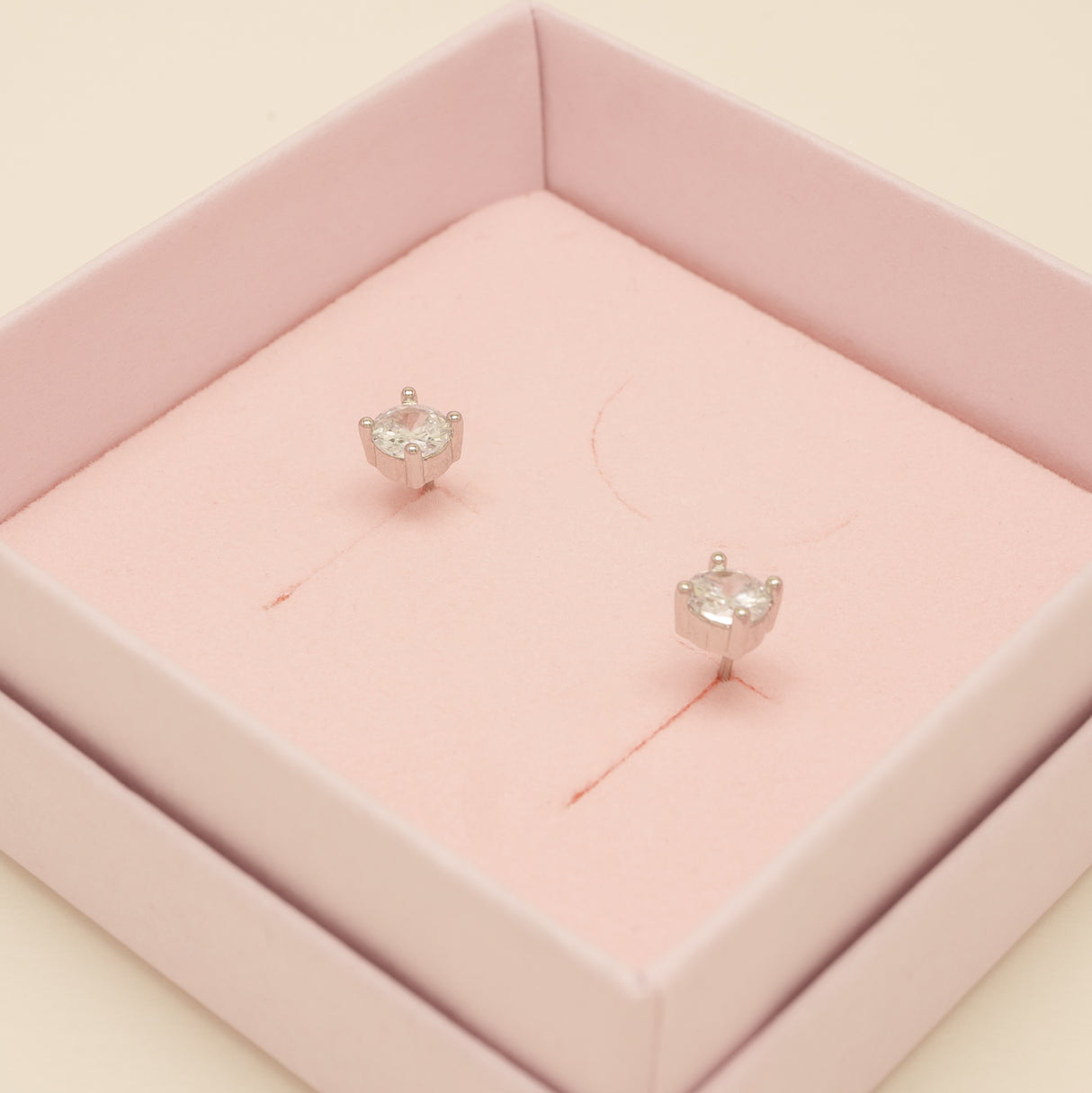 Annie Crystal Wedding Earrings / Silver