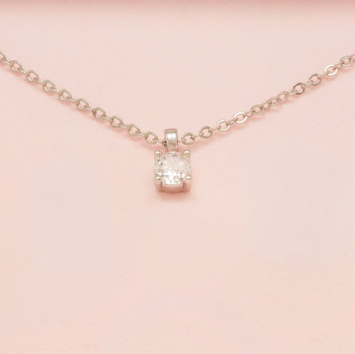 Annie Crystal Wedding Necklace / Silver