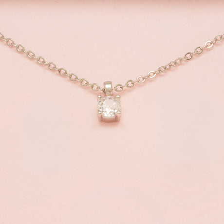 Annie Crystal Wedding Necklace / Silver