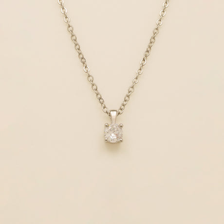 Annie Simple and Elegant Crystal Jewellery Set / Silver