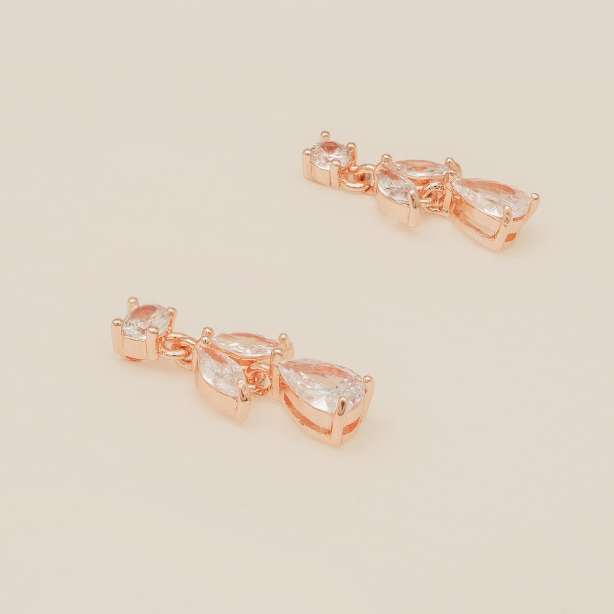 Belle Crystal Wedding Jewellery Set / Rose Gold