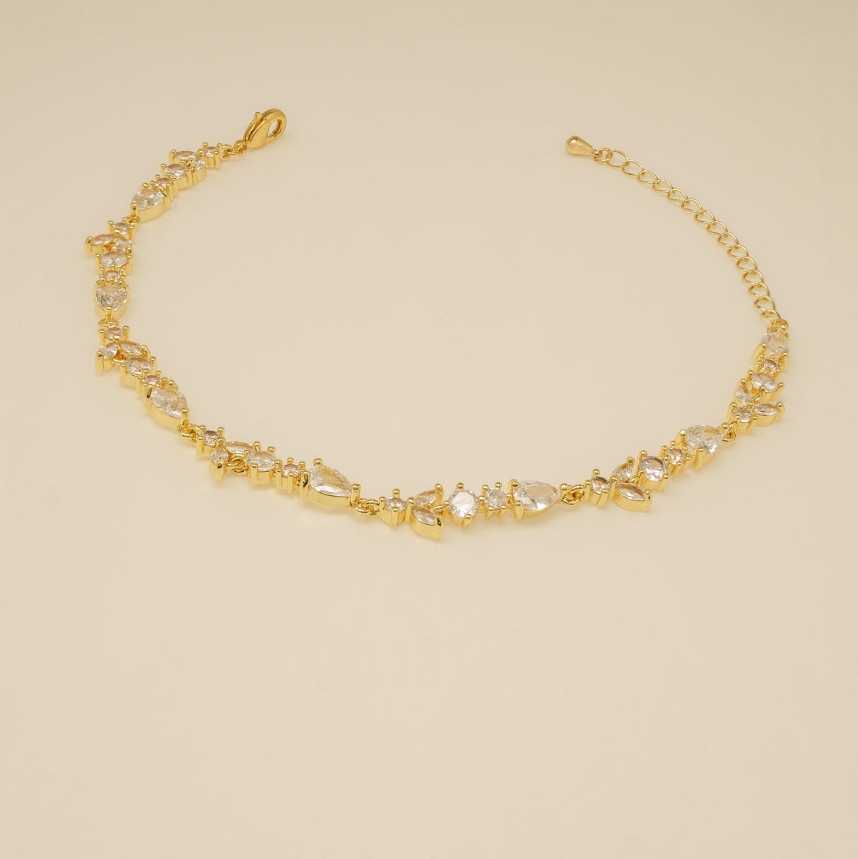 Cleo Crystal Wedding Bracelet / Gold