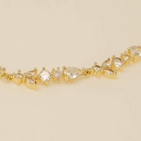 Cleo Crystal Wedding Bracelet / Gold