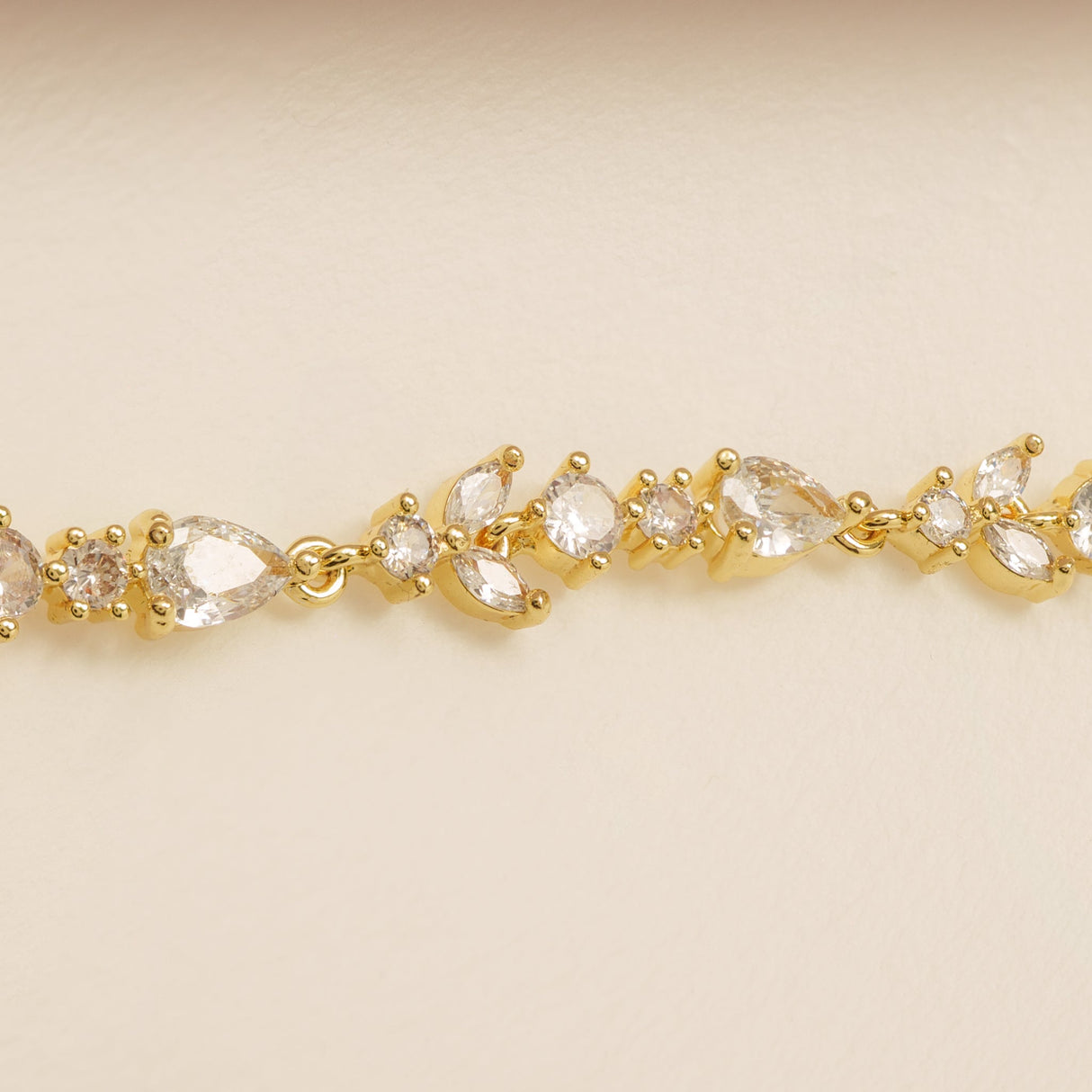 Cleo Crystal Wedding Bracelet / Gold