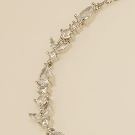 Cleo Crystal Wedding Bracelet / Silver