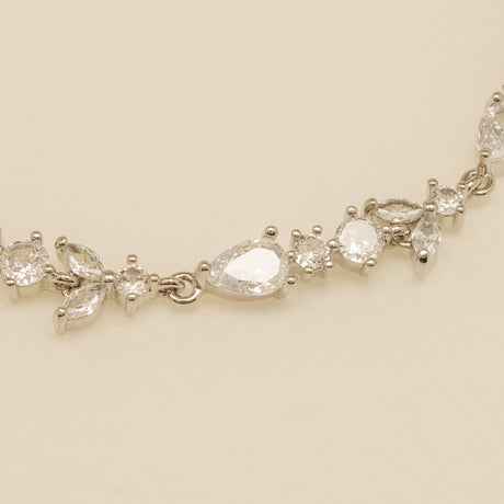 Cleo Crystal Wedding Bracelet / Silver