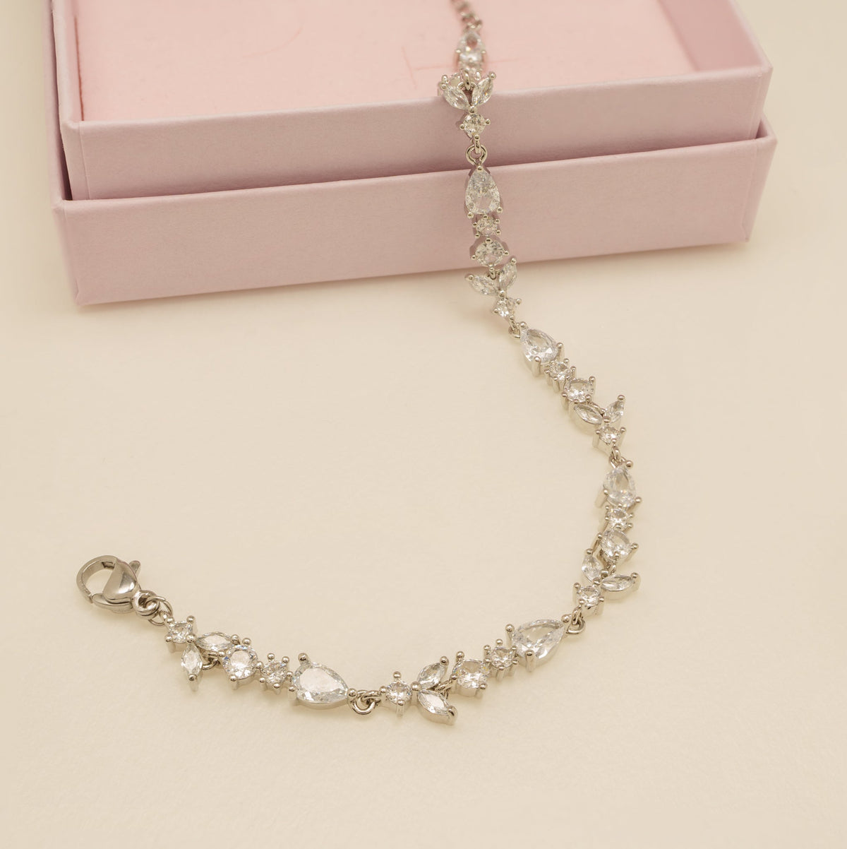 Cleo Crystal Wedding Bracelet / Silver