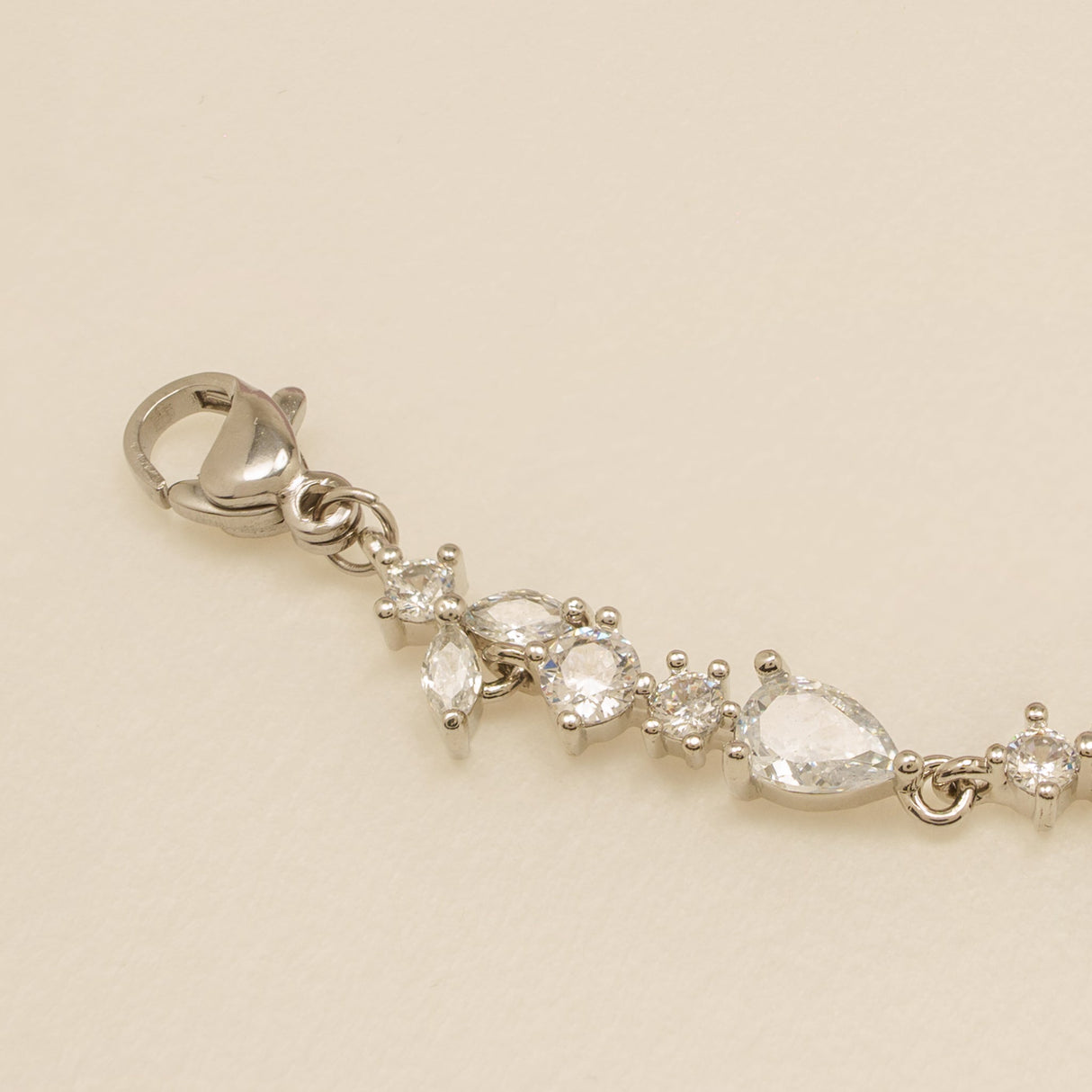 Cleo Crystal Wedding Bracelet / Silver