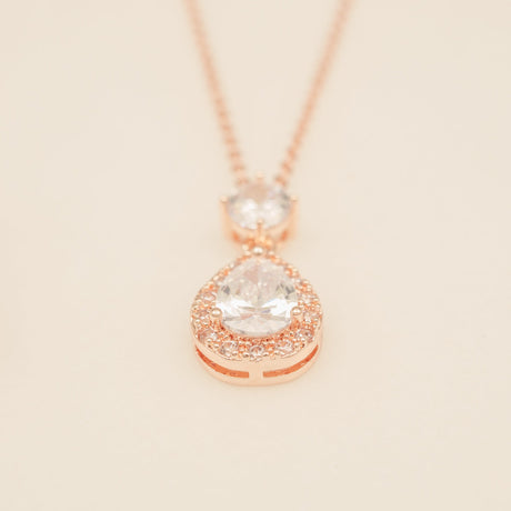 Club Classic Crystal Wedding Jewellery Set in Rose Gold photo 5