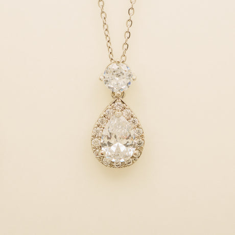 Club Classic Crystal Wedding Necklace in Silver photo 3