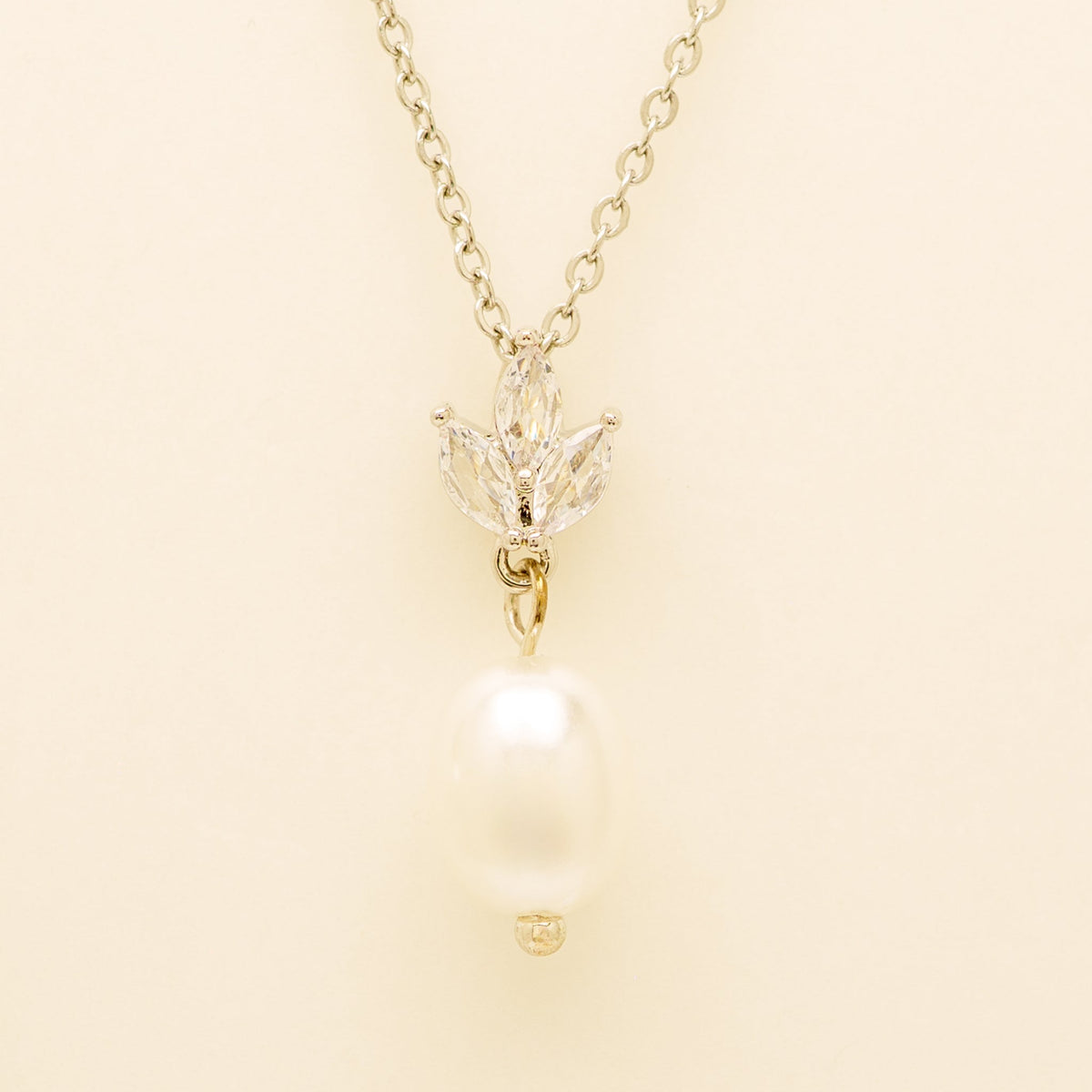 Coco Pearl and Crystal Drop Jewellery Set / Silver