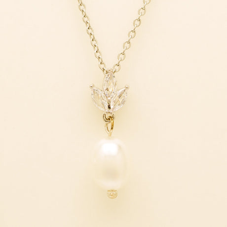 Coco Pearl and Crystal Drop Jewellery Set / Silver