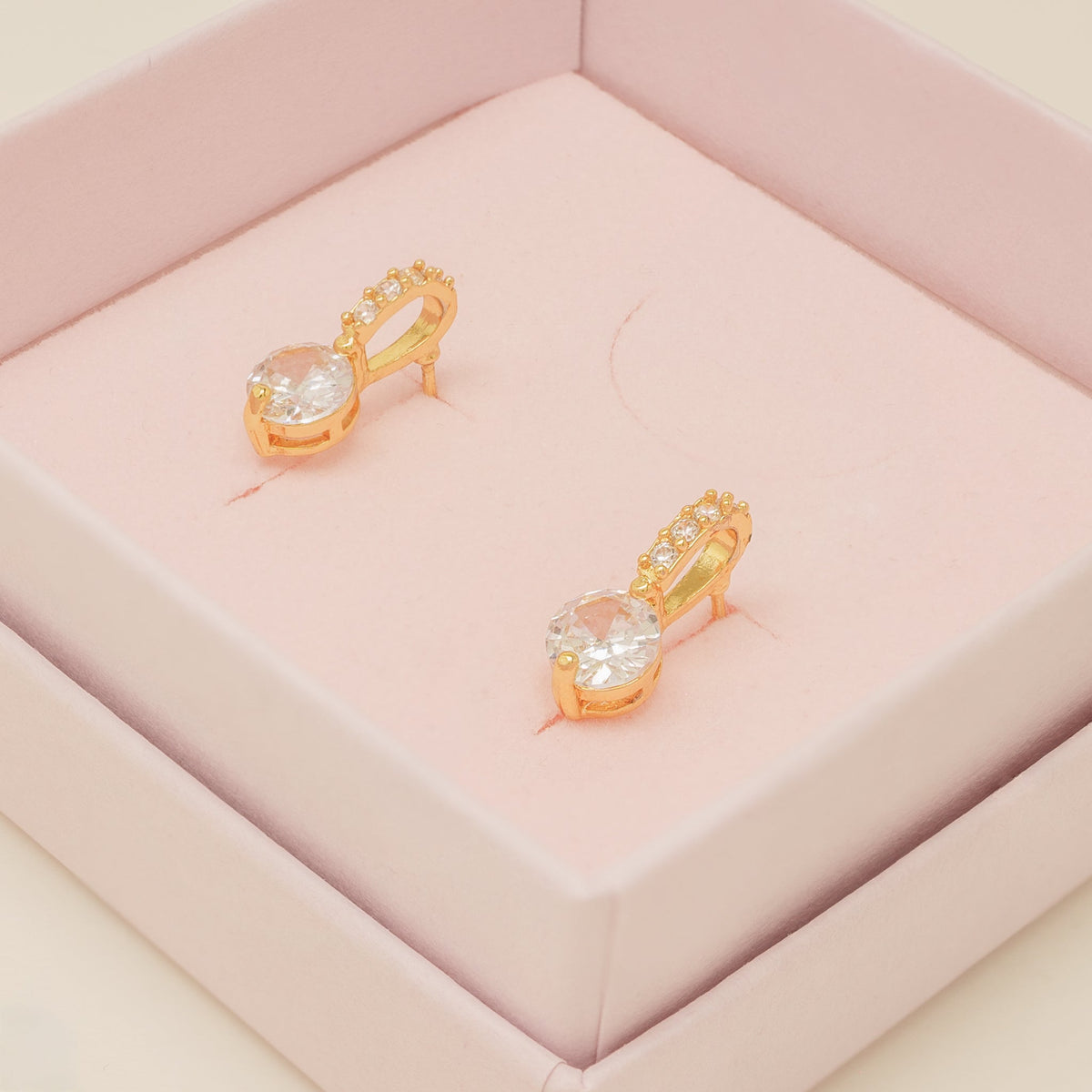 Elegant Wishes Crystal Wedding Jewellery Set / Gold