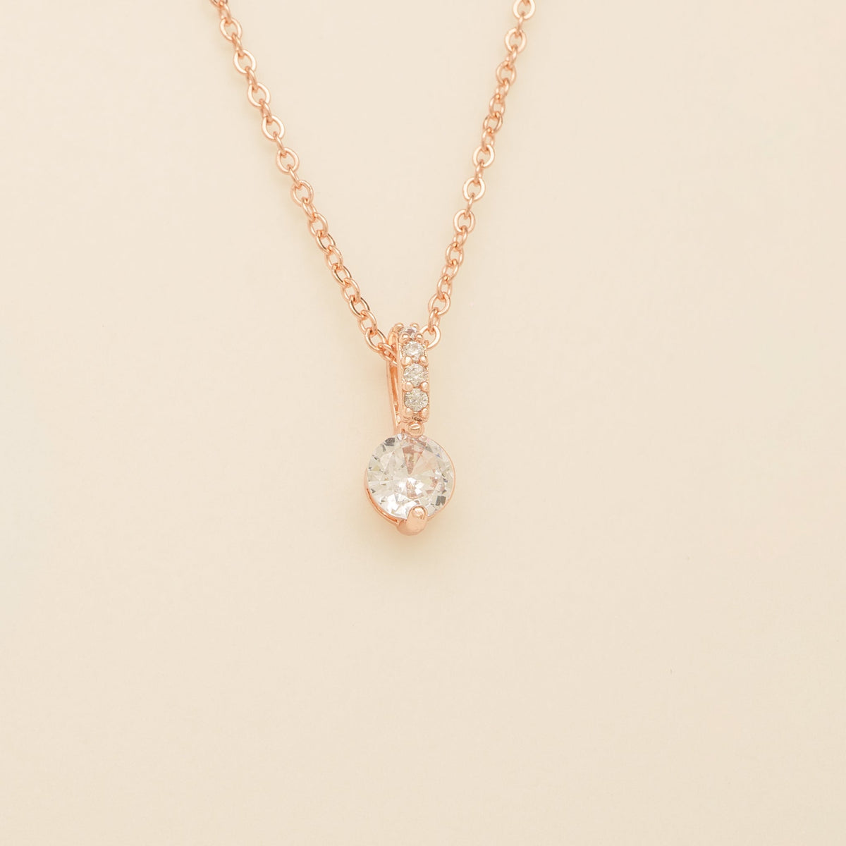 Elegant Wishes Crystal Wedding Jewellery Set / Rose Gold