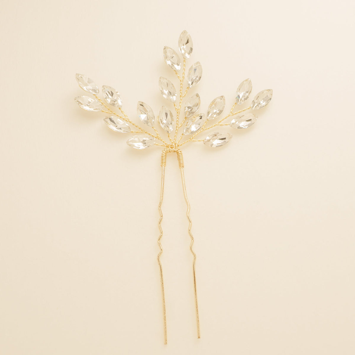 Elinor Crystal Spray Wedding Hair Pins in Gold photo 4