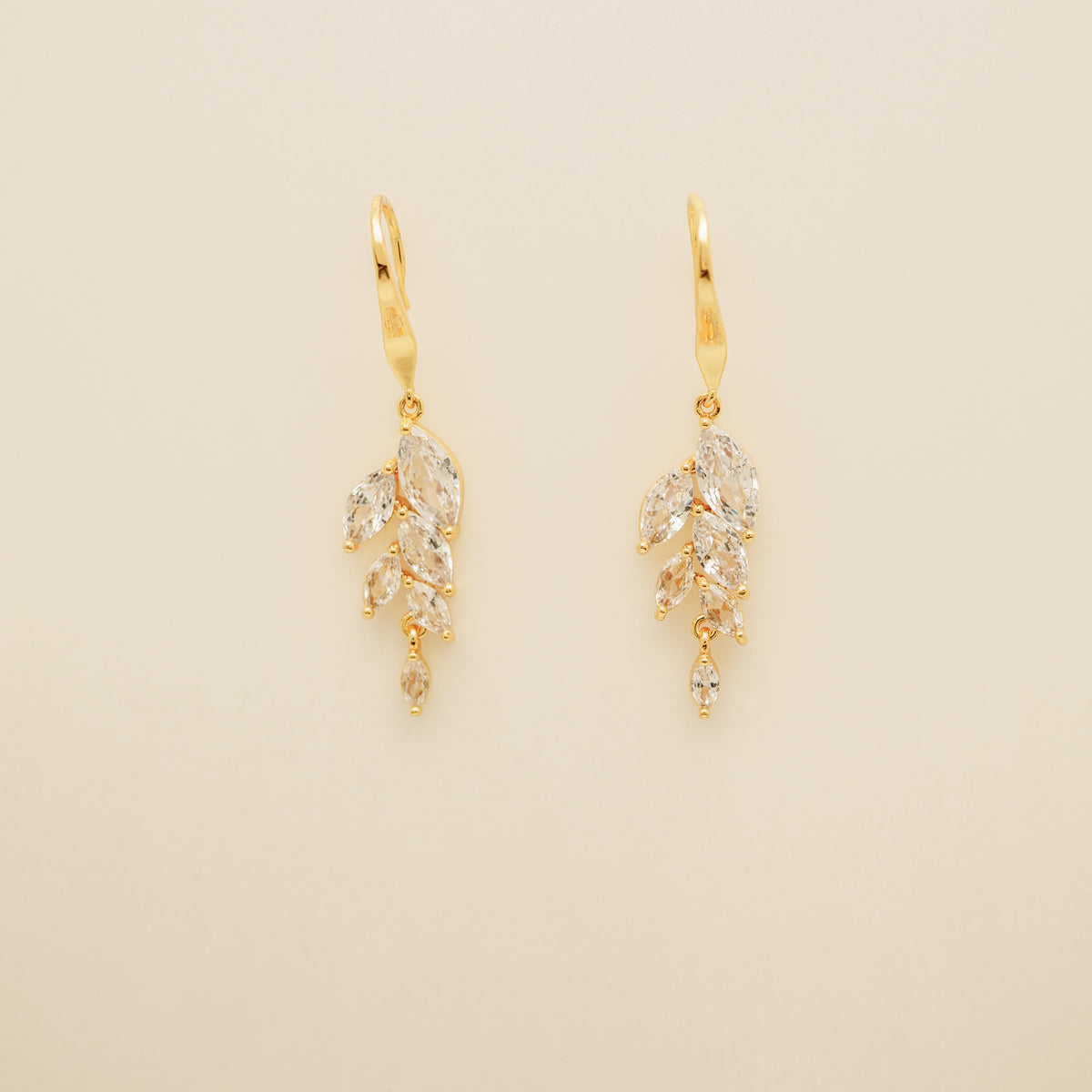 Fearne Crystal Wedding Earrings / Gold