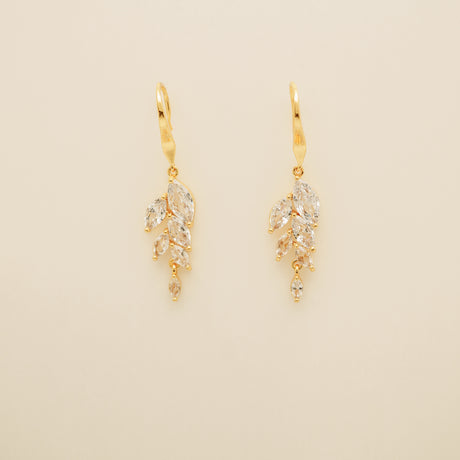 Fearne Crystal Wedding Earrings / Gold