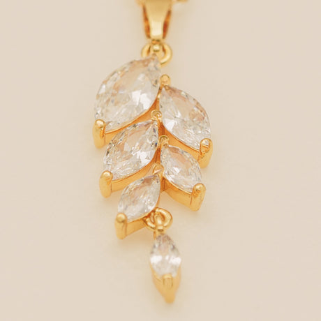 Fearne Crystal Wedding Necklace / Gold