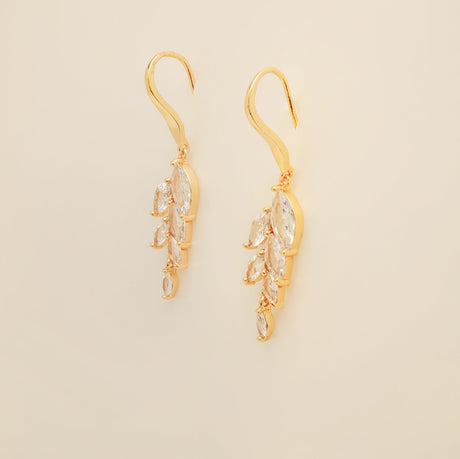Fearne Crystal Wedding Earrings / Gold