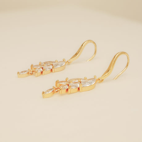 Fearne Crystal Wedding Earrings / Gold