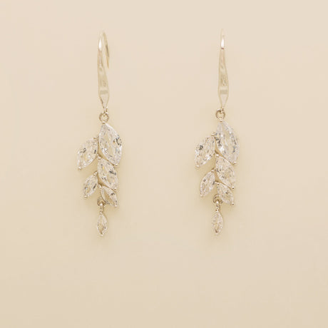 Fearne Crystal Wedding Earrings in Silver photo 8