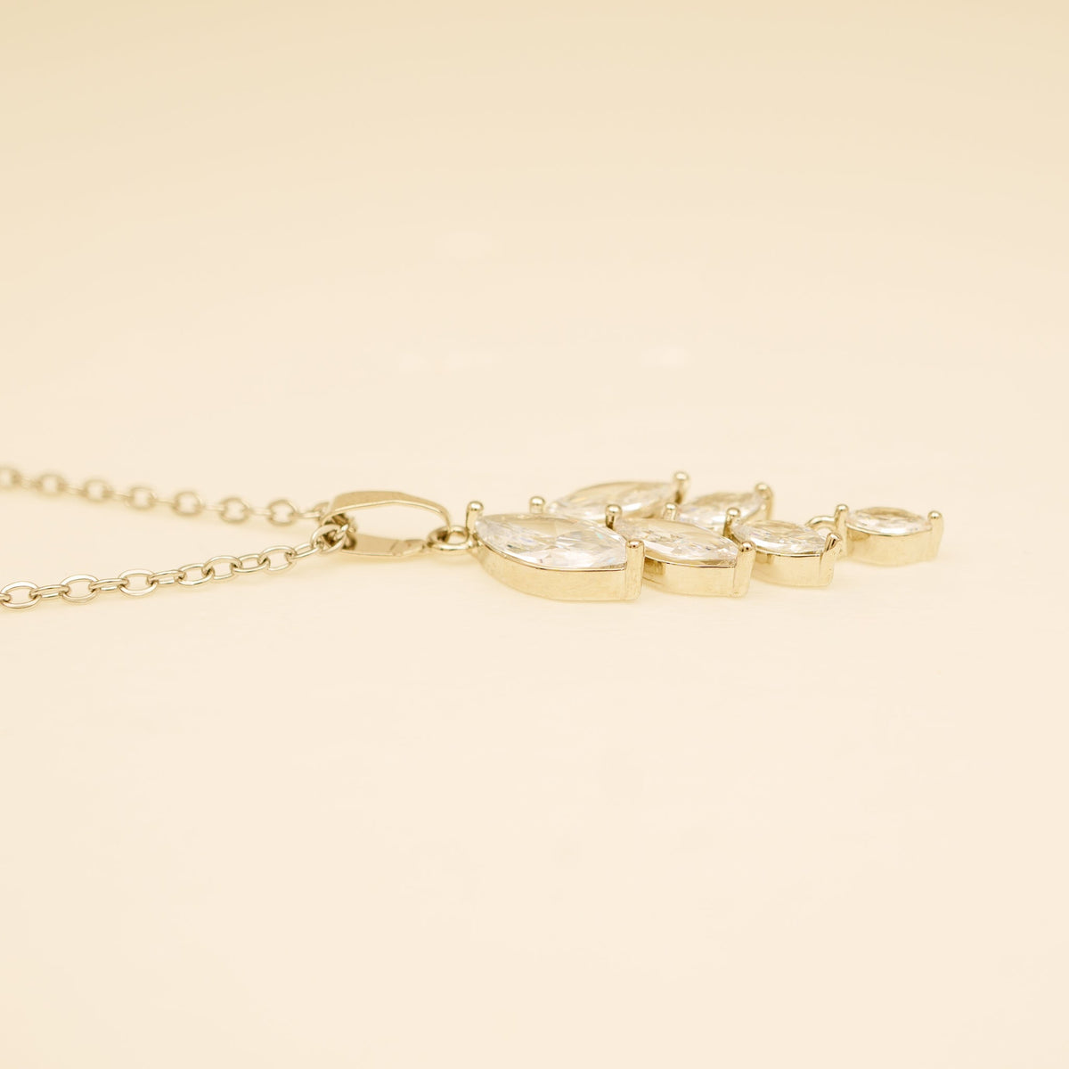Fearne Crystal Wedding Necklace / Silver