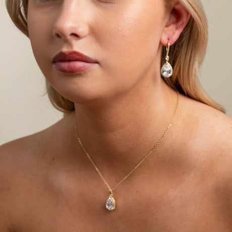 Jessica Crystal Wedding Jewellery Set in Gold photo 9