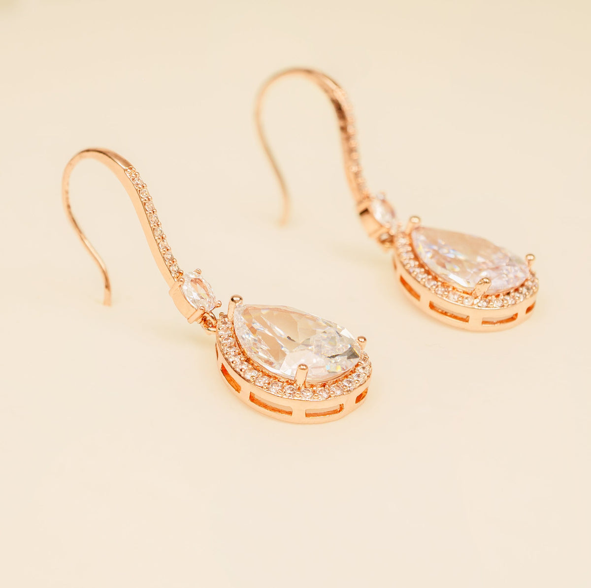 Jessica Crystal Wedding Jewellery Set in Rose Gold photo 2