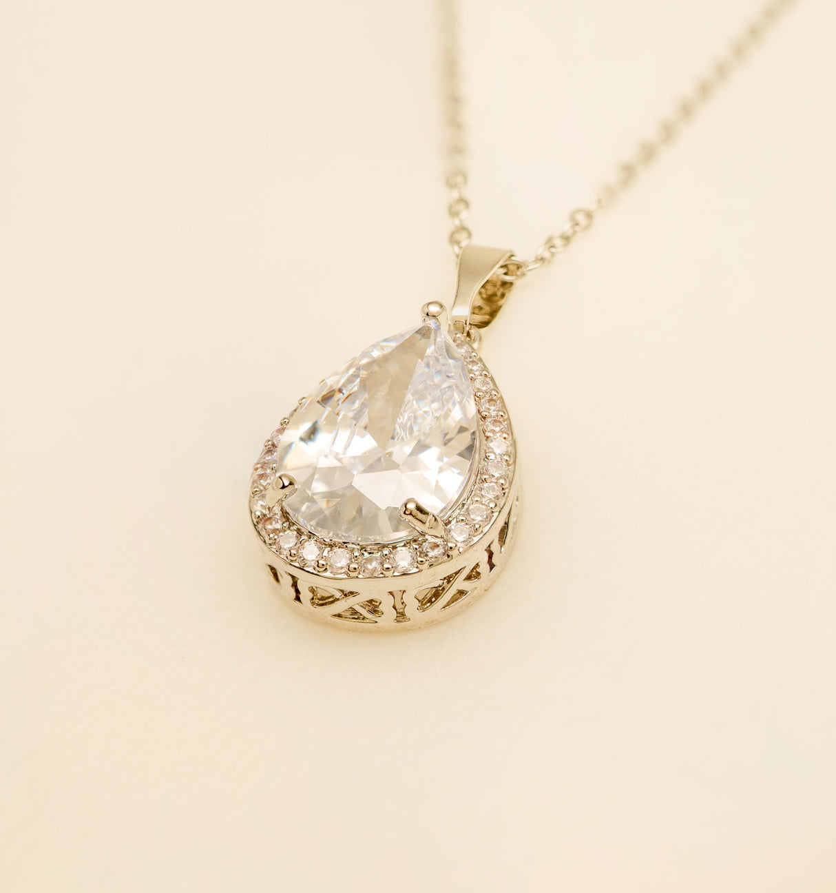 Jessica Crystal Wedding Jewellery Set in Silver photo 3