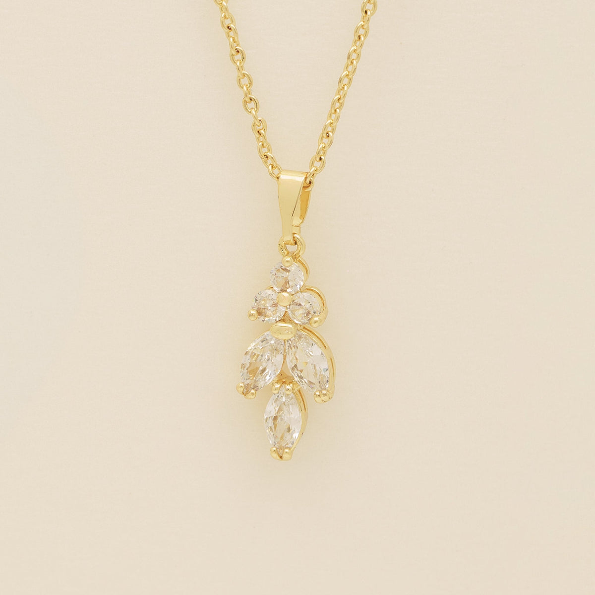 Lily Crystal Bridal Jewellery Set / Gold