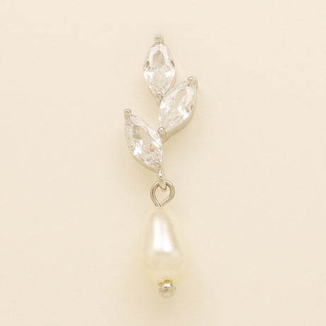 Olivia Pearl and Crystal Wedding Jewellery Set in Silver photo 12