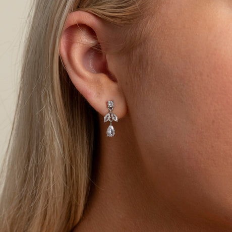Belle Crystal Wedding Jewellery Set / Silver