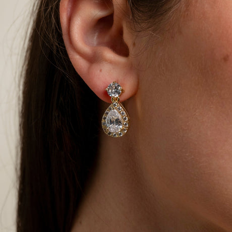 Club Classic Crystal Wedding Jewellery Set in Gold photo 5