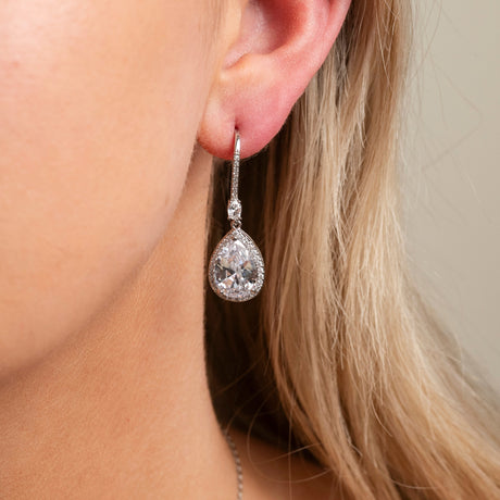 Jessica Crystal Wedding Jewellery Set in Silver photo 8
