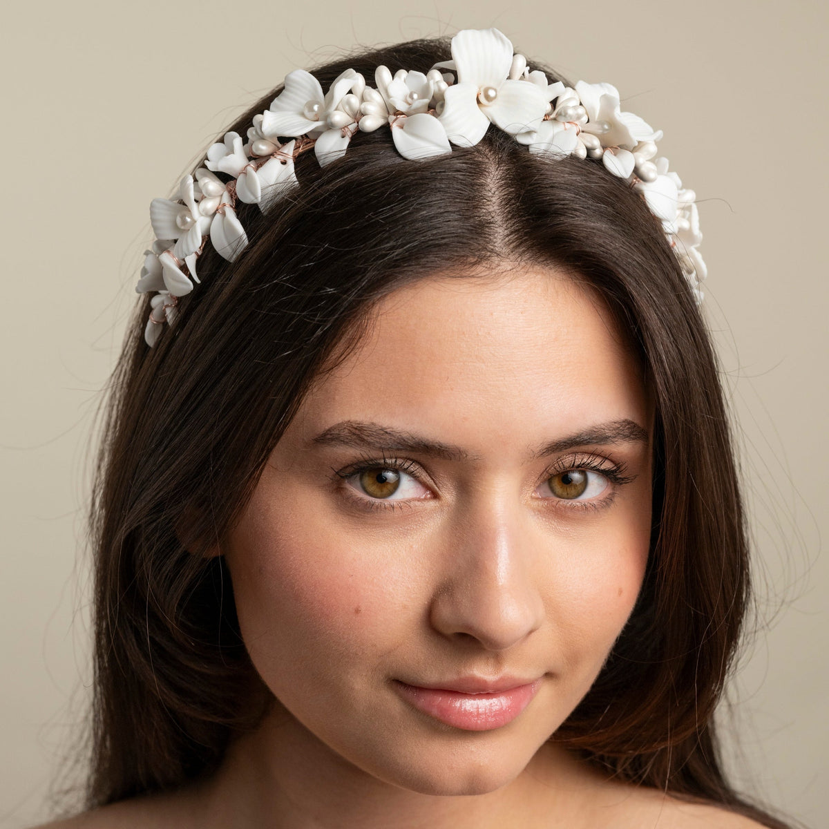 Wedding Fairy Poppy Rose Gold Headband 4