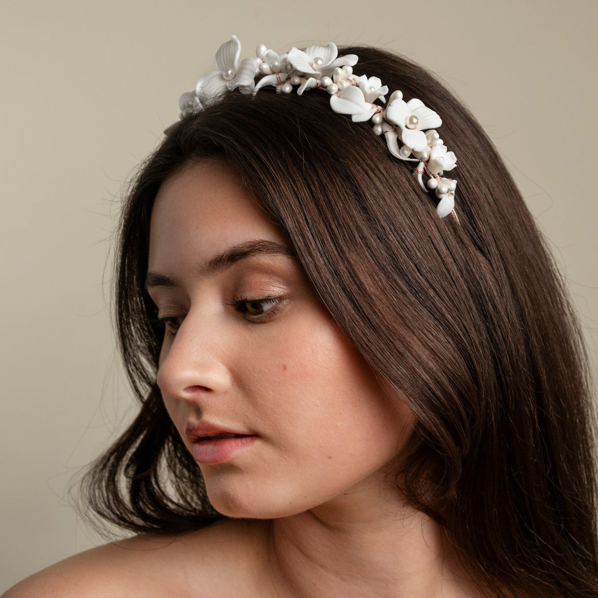 Wedding Fairy Poppy Rose Gold Headband 6