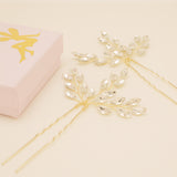 Elinor Crystal Spray Wedding Hair Pins / Gold