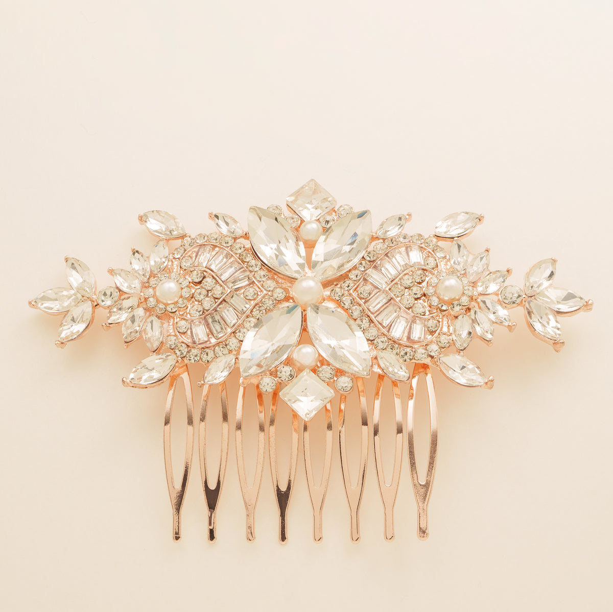 Gatsby Vintage Inspired Wedding Hair Comb / Rose Gold